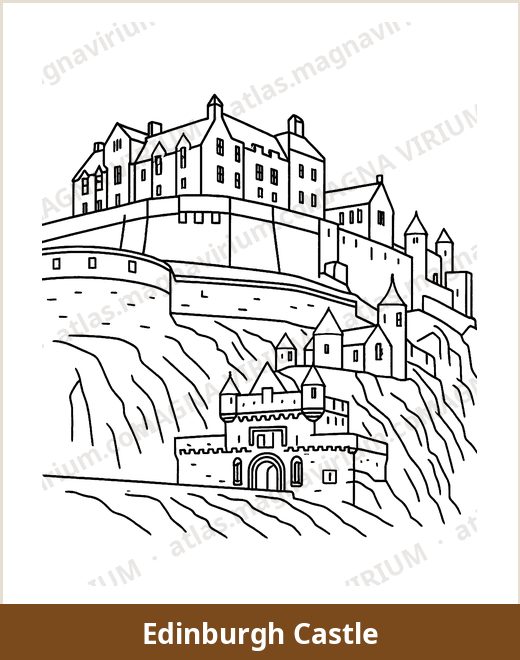 Edinburgh Castle coloring page