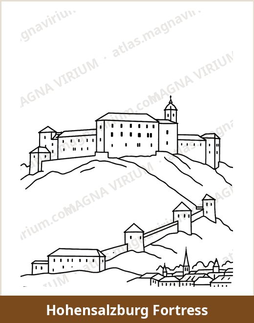 Hohensalzburg Fortress coloring page