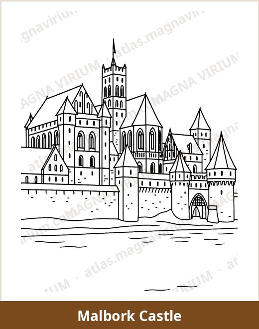 Malbork Castle coloring page